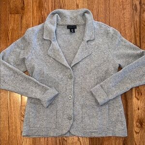 Adrienne Vittadini Heather Gray Blazer Cardigan Women’s Size Medium